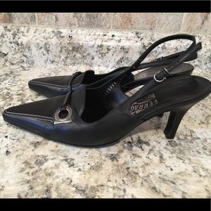 Ferragamo sling back pumps